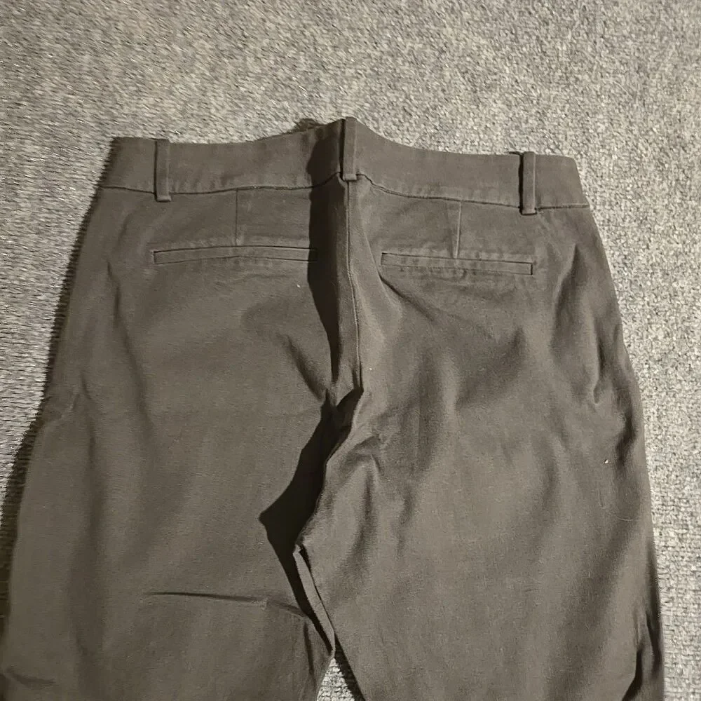 J. Crew Mercantile Women's Dress Pants Size 10 Gray Straight Capri Career Casual